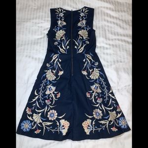 Moulinette Soeurs navy mini floral dress.